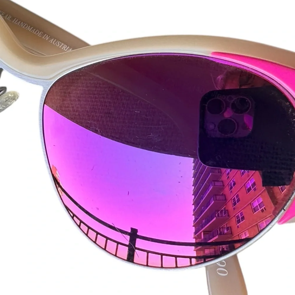 Andy Wolf Sweet Summer Breeze Cat Eye Sunglasses in Pink and Beige